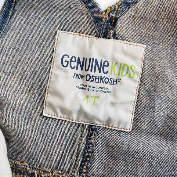 Genuine Kids Osh Kosh Pants Overalls SIZE 4T Blue Denim Jean Boys Girls Unisex - Picture 3 of 8